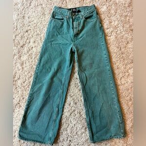 BDG teal High-Waisted wide leg Denim Jeans
